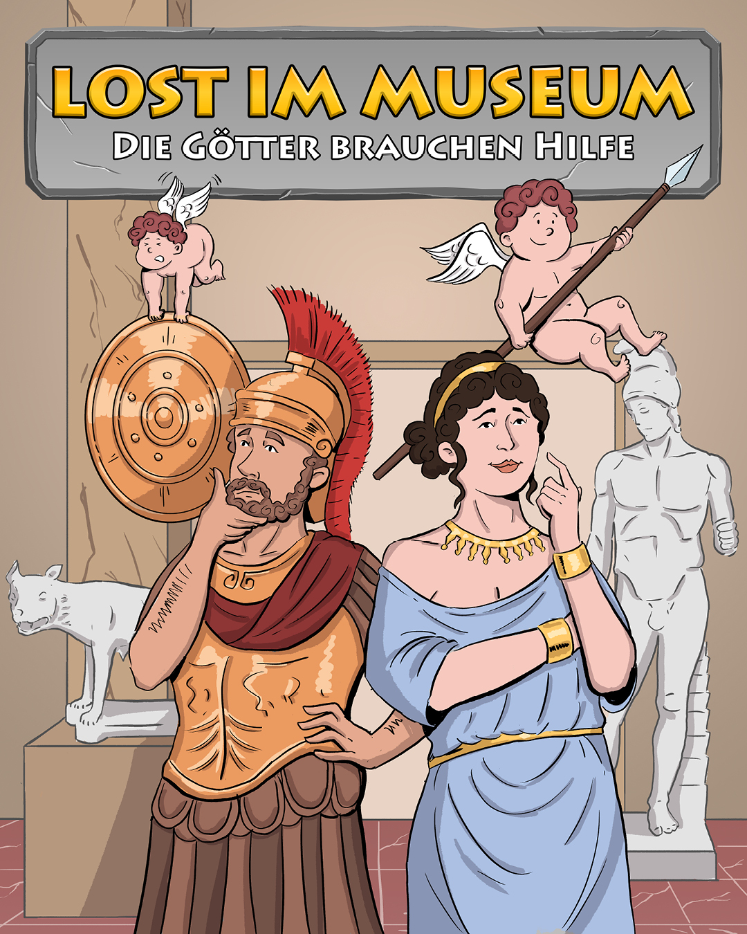 Mars und Venus stehen im Museum und überlegen.